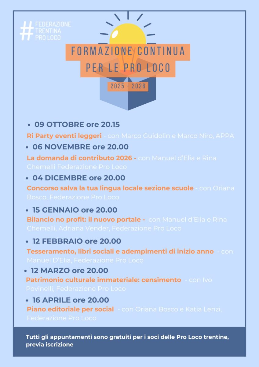 Locandina eventi formazione
