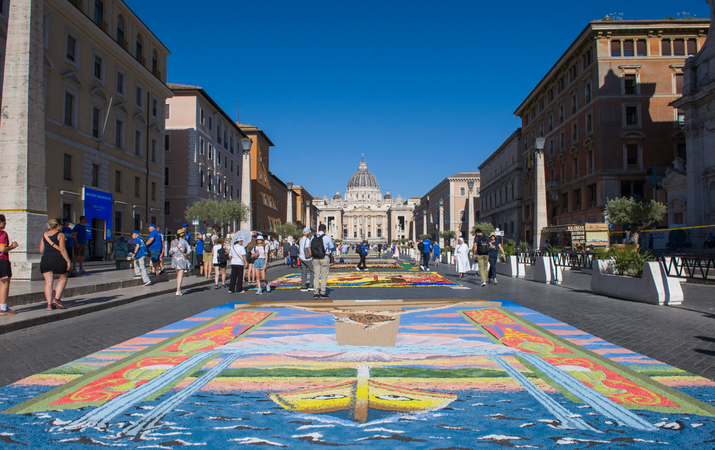Infiorata unpli Via della Conciliazione, Roma