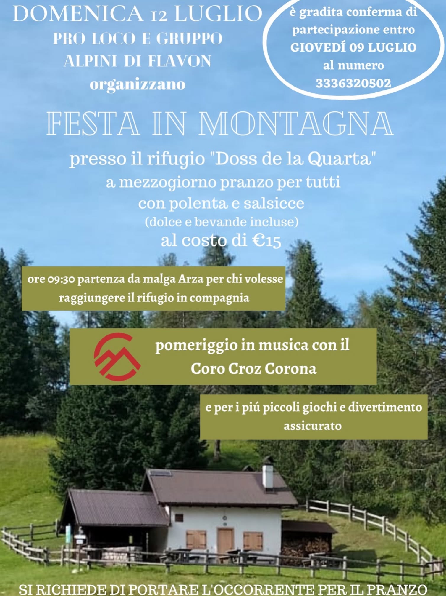 festa in montagna